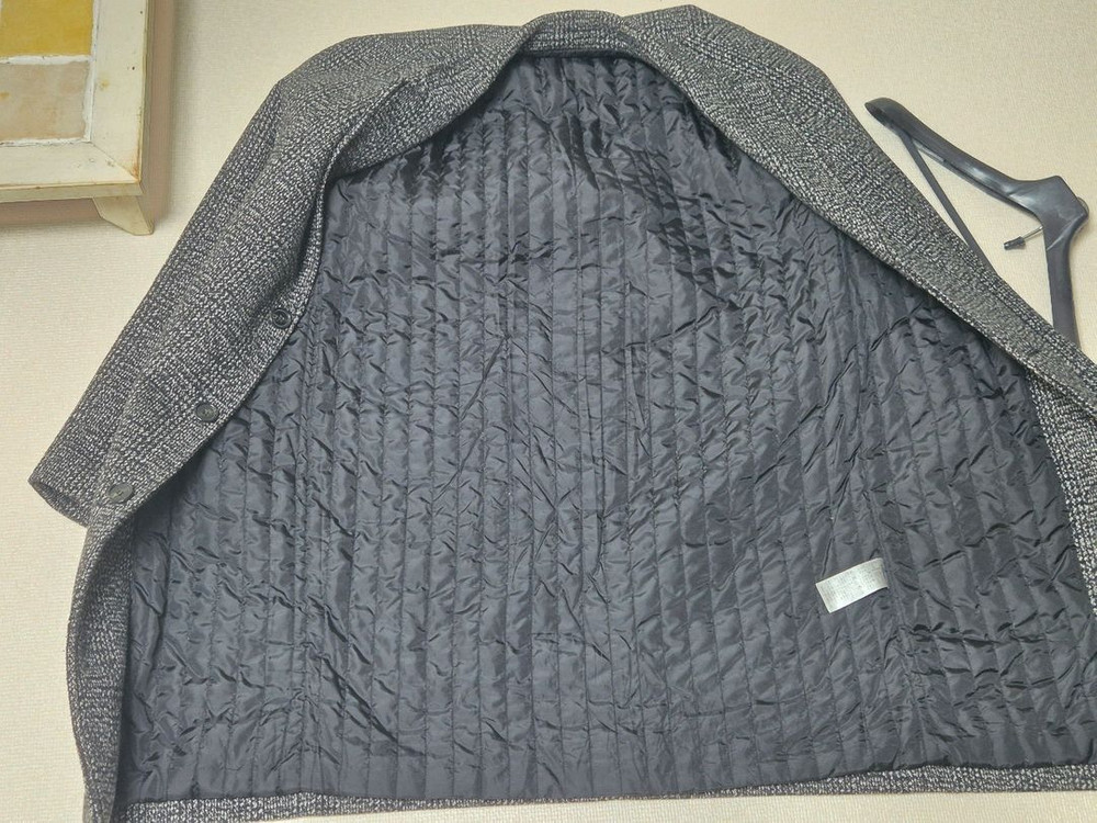 지오다노 남성 체크 오버핏 코트(95사이즈) 판매 이미지