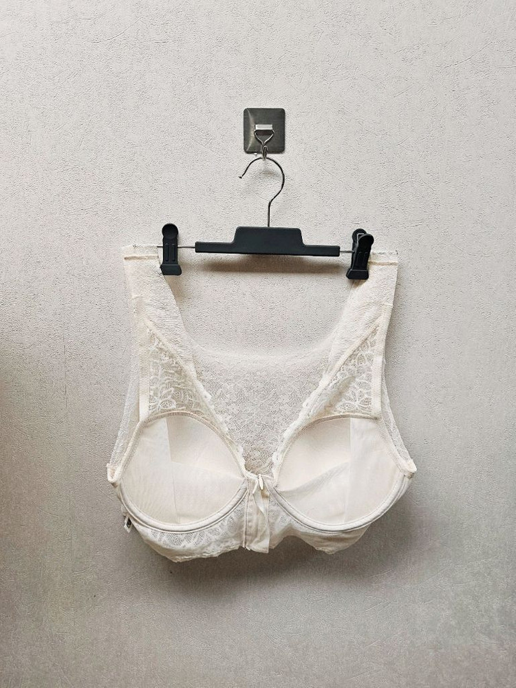 (새상품)피델리아 화이트 레이스 집업 노외이어 브라팬티 세트 이미지