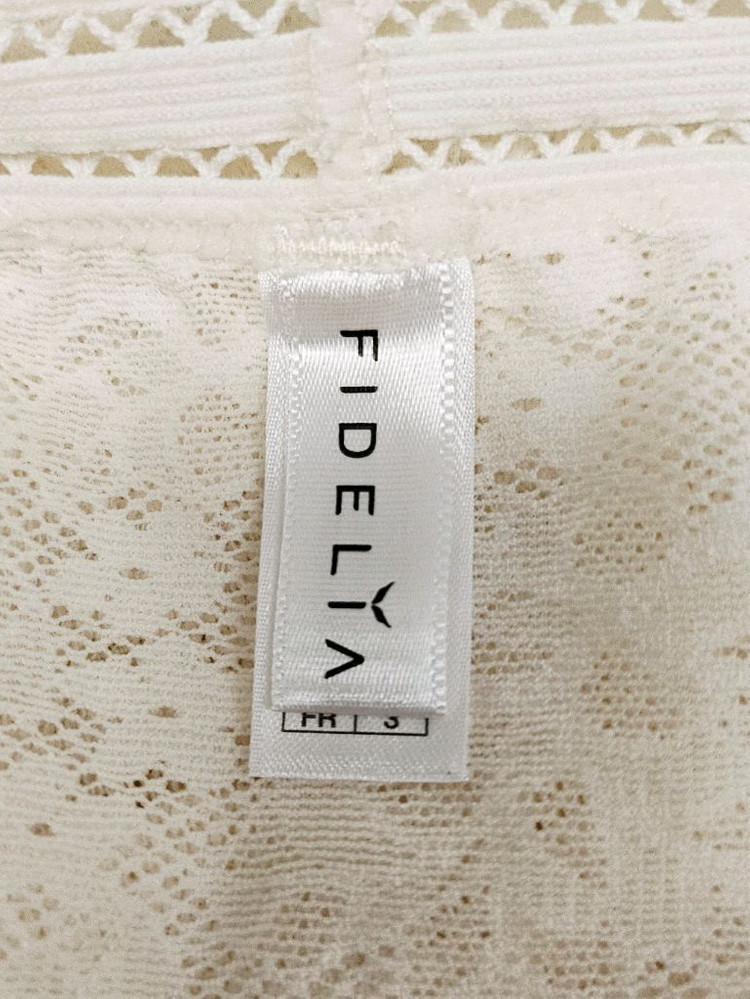 (새상품)피델리아 화이트 레이스 집업 노외이어 브라팬티 세트 이미지