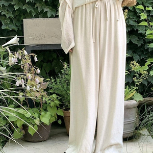 고고싱 린넨 코튼 와이드 밴딩 팬츠 155 xs / 베이델리 가내스라 슬로우앤드 98도씨 데일리쥬 프렌치오브 위드윤 이미지