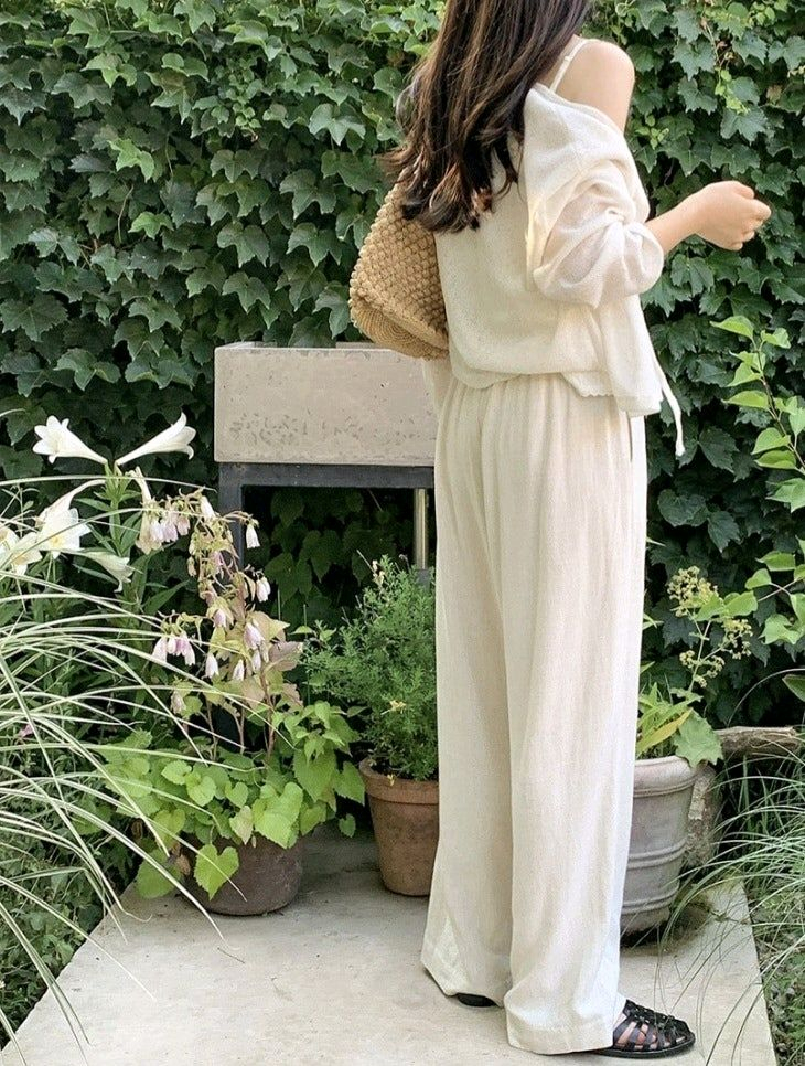 고고싱 린넨 코튼 와이드 밴딩 팬츠 155 xs / 베이델리 가내스라 슬로우앤드 98도씨 데일리쥬 프렌치오브 위드윤 이미지