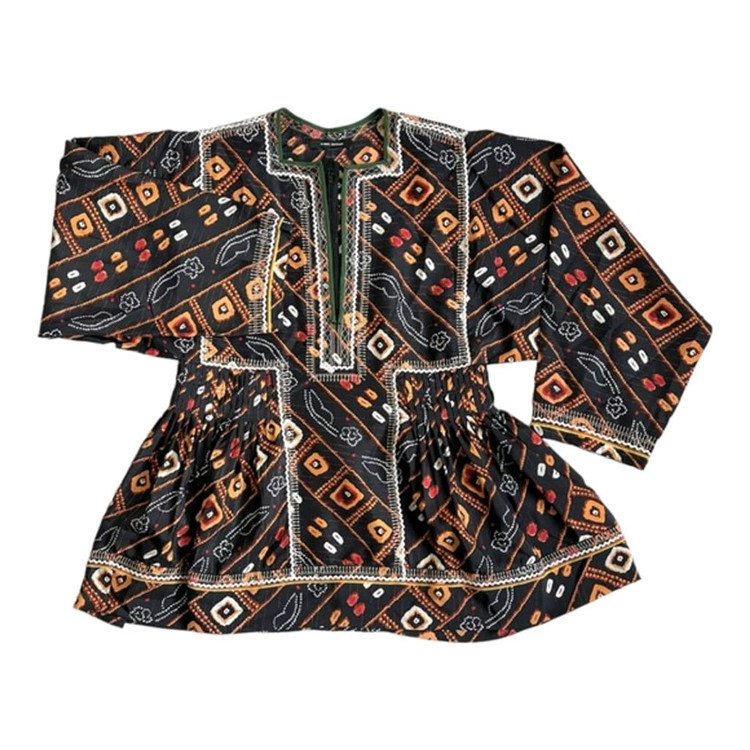 이자벨마랑 컬렉션라인 에스닉패턴 실크 튜닉 블라우스 38(M) 이미지