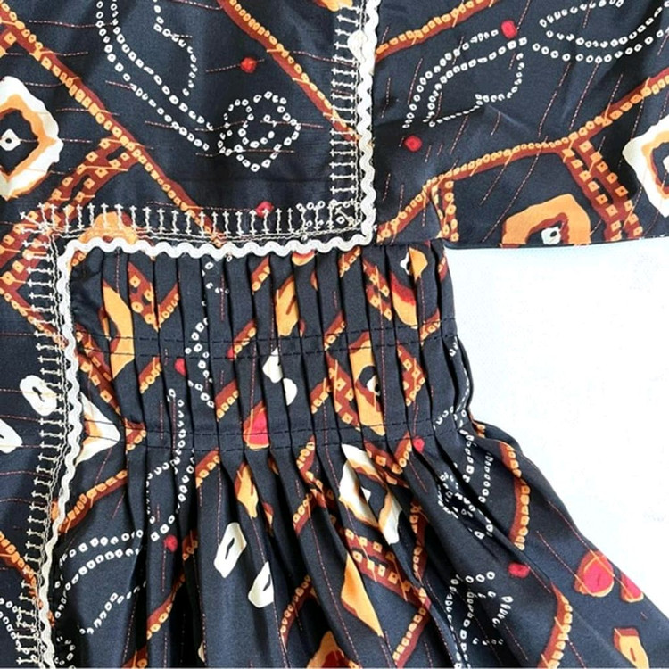 이자벨마랑 컬렉션라인 에스닉패턴 실크 튜닉 블라우스 38(M) 이미지