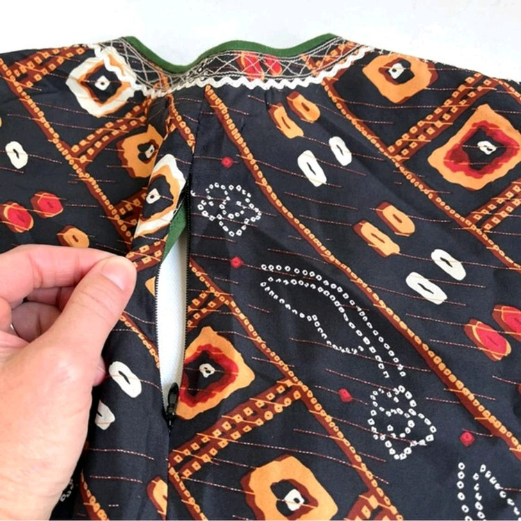 이자벨마랑 컬렉션라인 에스닉패턴 실크 튜닉 블라우스 38(M) 이미지