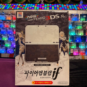 닌텐도 정품 국내 정발 new3ds xl 파이어엠블랙 if 에디션 풀박 이미지