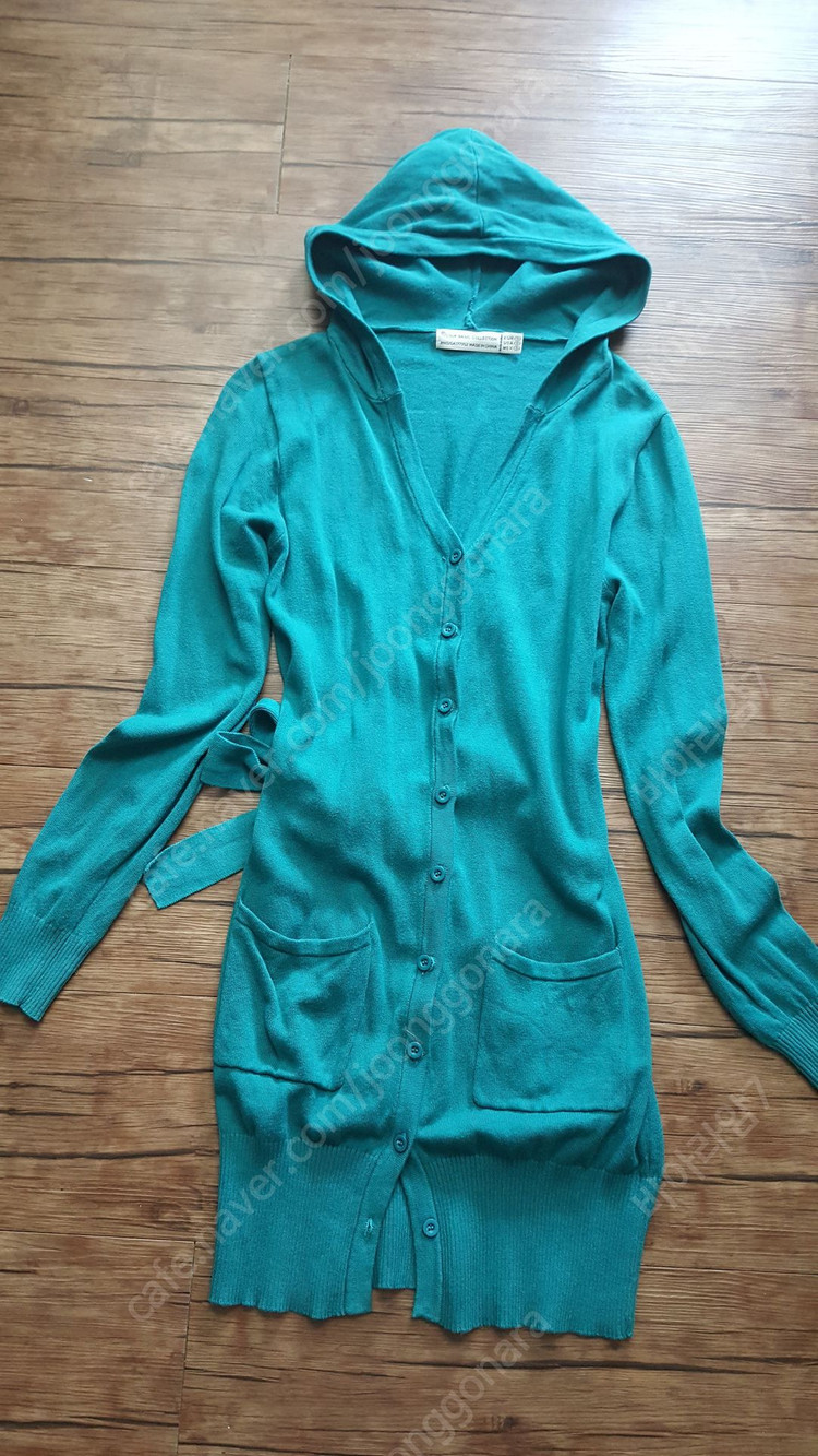 여성 55 66 가디건 롱가디건 벨트 코발트블루 그린--2