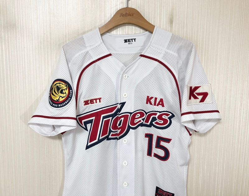 KBO ZETT 기아타이거즈 올드 홈유니폼/져지 S(85) #15 이용규 이미지