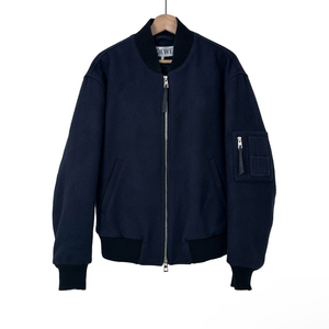 [46] Loewe 로에베 남성 아나그램 울 봄버 마원 자켓 네이비 이미지