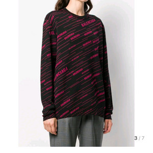 발렌시아가 로고 사선니트