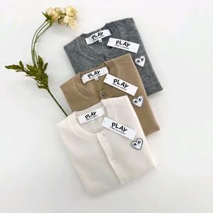 꼼데가르송 화이트와펜 라운드 가디건