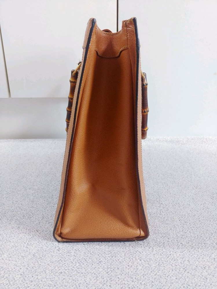 정품 클래식 구찌 다이애나 뱀부 빅백 빈티지 토트백 이미지