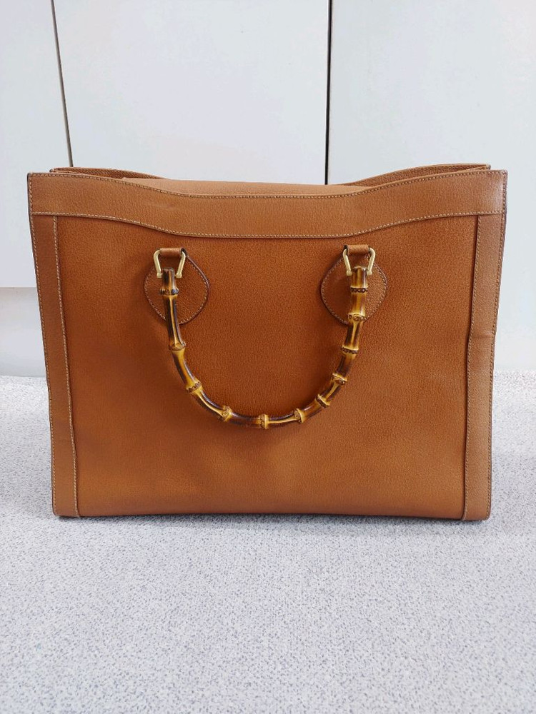 정품 클래식 구찌 다이애나 뱀부 빅백 빈티지 토트백 이미지