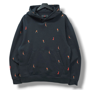 [XL] 나이키 조던 블랙 에센셜 홀리데이 점프맨 풀오버 후드티셔츠 이미지