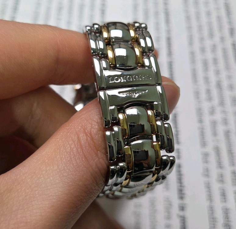 레어] 빈티지 론진 골든윙 파이브스타 화이트로만 골드콤비 브레이슬릿 ver. 이미지