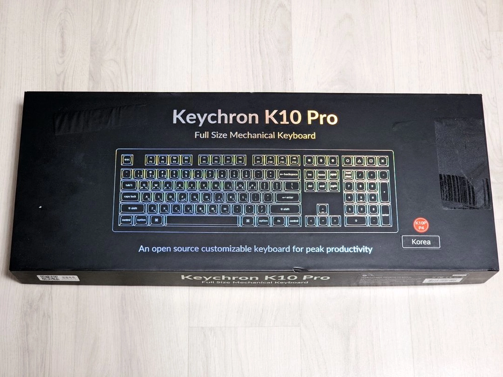 키크론 K10 PRO RGB 핫스왑 풀배열 화이트/바나나축 기계식키보드 판매 (유무선 겸용) 이미지