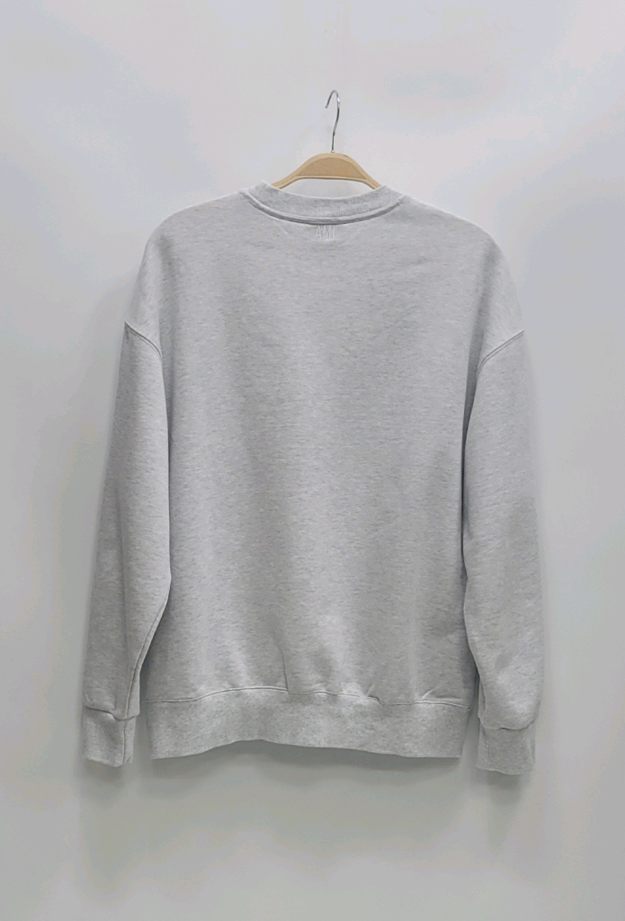 아미 스몰 하트 로고 스웻셔츠 00255 / 남 M (100) 그레이 이미지