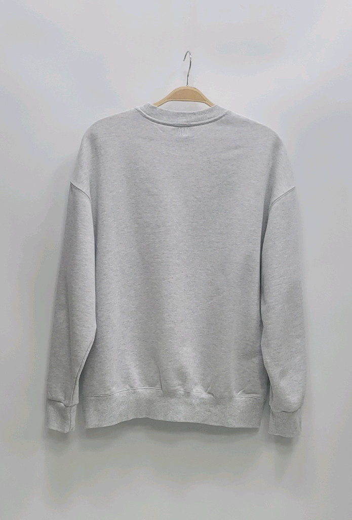 아미 스몰 하트 로고 스웻셔츠 00255 / 남 M (100) 그레이 이미지