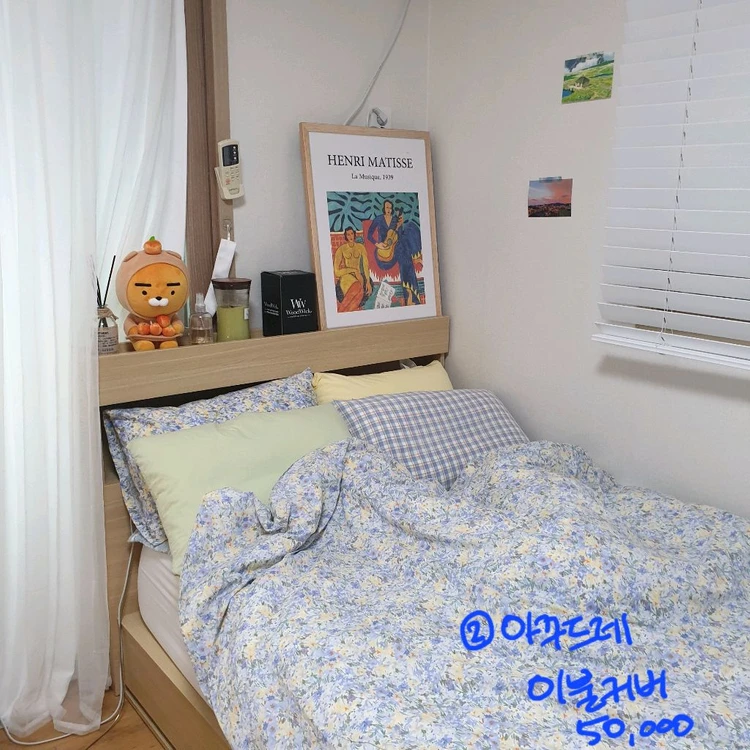 SS용 이불커버, 베개커버 판매합니다(몽생드랑, 아꾸드레) 이미지
