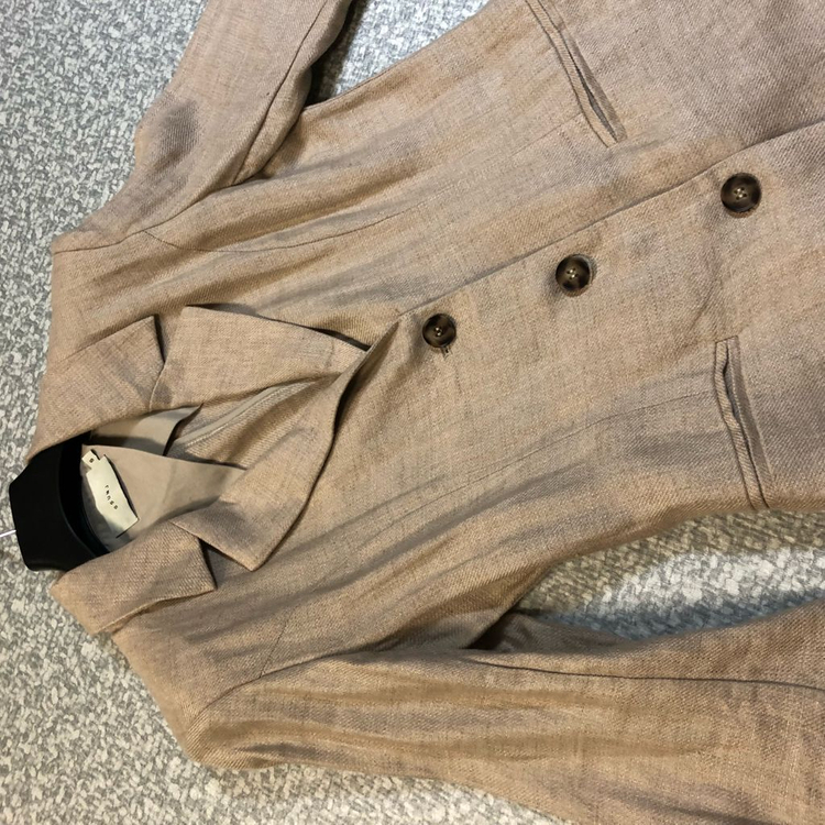 썸제이 린넨100% 자켓 페미닌 출근룩 하객룩 베이지--2