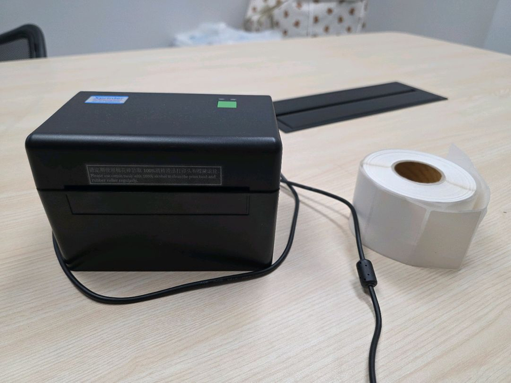 Xprinter XP-DT108BKR 바코드 송장 택배 라벨 프린터 판매 이미지