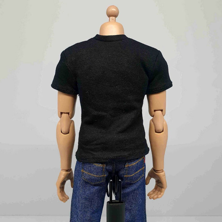 남성 어깨핏 보정 검정 반팔티 12인치피규어(핫토이x) 이미지