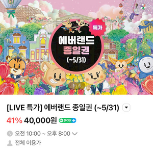 에버랜드 종일권 자유이용권