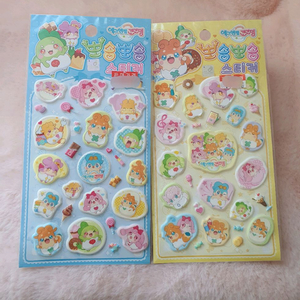 미개봉) 2종 에그엔젤 코코밍 뽀송뽀송 스티커 다꾸 문방구 캐릭터 추억 고전문구 고전완구 빈티지 다이어리 캐릭터 이미지