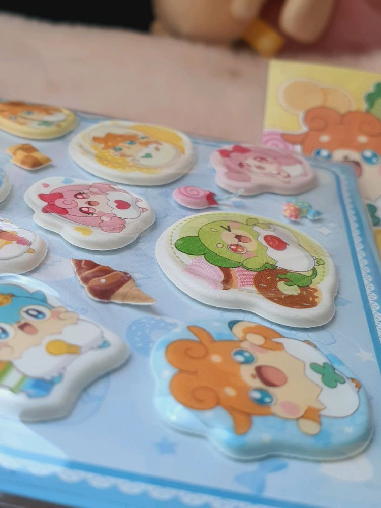 미개봉) 2종 에그엔젤 코코밍 뽀송뽀송 스티커 다꾸 문방구 캐릭터 추억 고전문구 고전완구 빈티지 다이어리 캐릭터 이미지