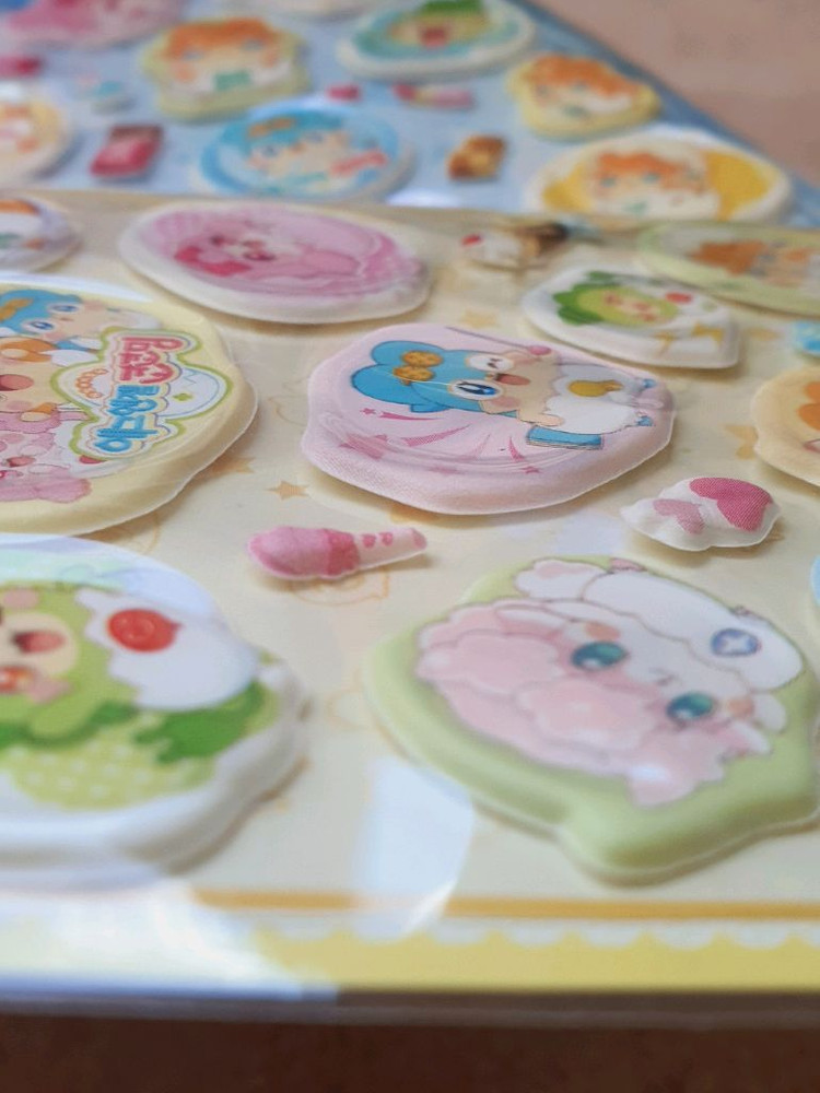 미개봉) 2종 에그엔젤 코코밍 뽀송뽀송 스티커 다꾸 문방구 캐릭터 추억 고전문구 고전완구 빈티지 다이어리 캐릭터 이미지