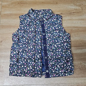 폴로 꽃무늬 패딩 조끼 5T