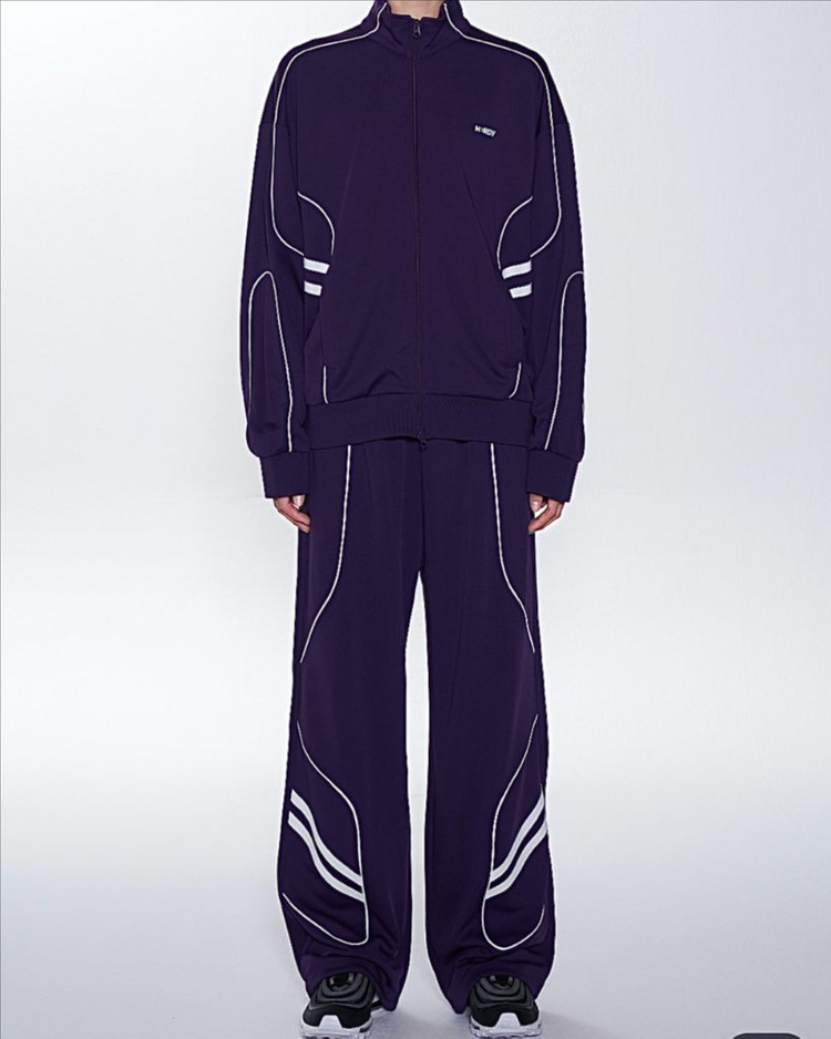 1회착 우체국 택포가격 엔디와이널디 레이싱트랙 탑&팬츠 셋업 다크퍼플 L--0