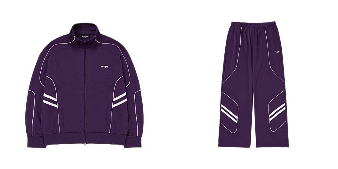 1회착 우체국 택포가격 엔디와이널디 레이싱트랙 탑&팬츠 셋업 다크퍼플 L--1