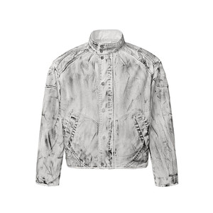 (1회착 우체국 택포가격) 본바트 패디드 데님 바이커 자켓 3