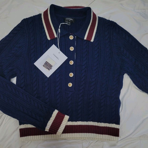 샤넬 새상품 캐시미어 케이블 니트 스웨터