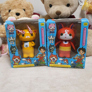 2종 고전 요괴워치 문방구 (비공식) 지바냥 황멍이 피규어 인형 후레쉬 고양이 장난감 고전문구 고전완구 소품 장난감 이미지