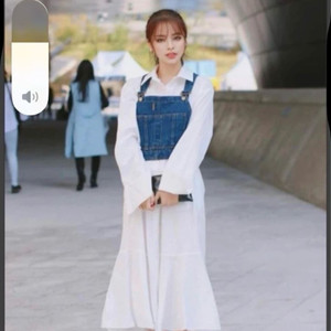 룩앳민 청뷔스티에 화이트 셔츠 원피스 세트