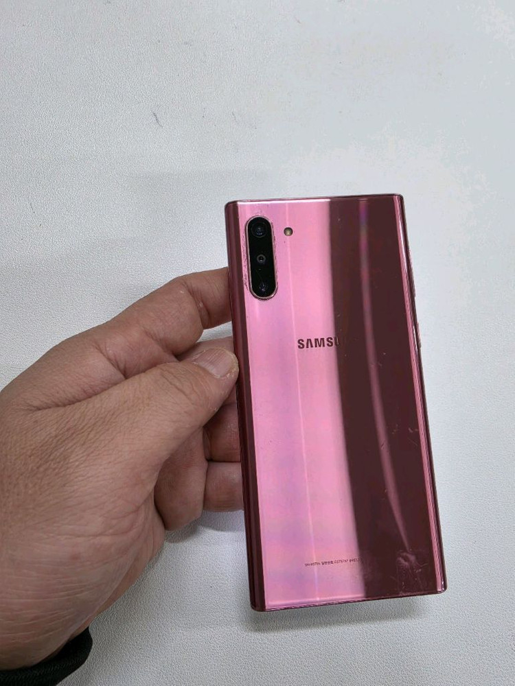 갤럭시 노트10핑크 무잔상 정상공기기 이미지