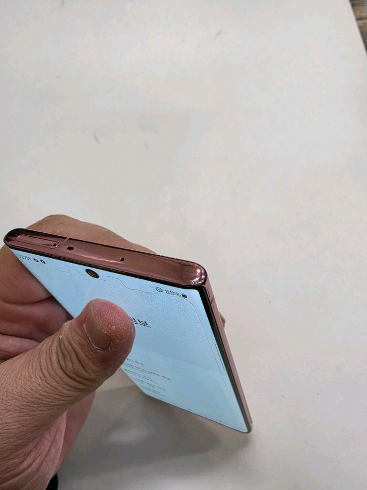 갤럭시 노트10핑크 무잔상 정상공기기 이미지