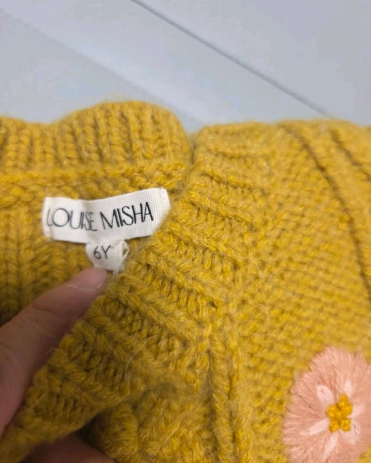 루이스미샤 플라워누빔자켓 플라워자수니트 이미지