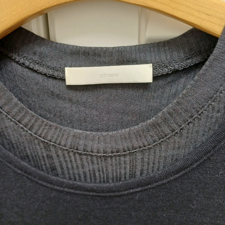 (미착용) 아위 ahwe 레이어드 티셔츠 네이비--3