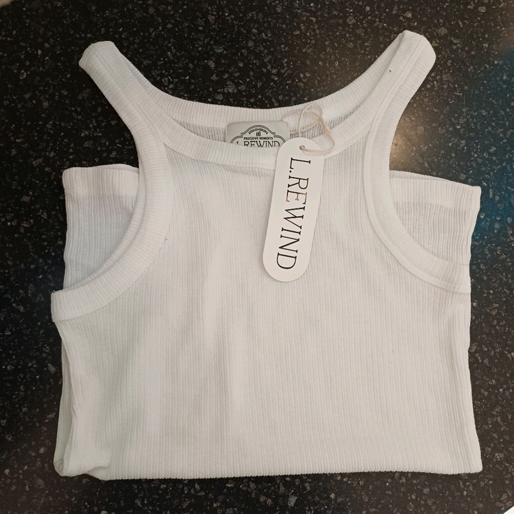 L.REWIND 엘리와인드 흰색 레이어드 탑--1