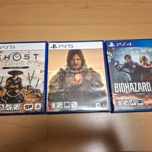 PS5고스트오브요테이,데스스트랜딩1,바이오하자드re2