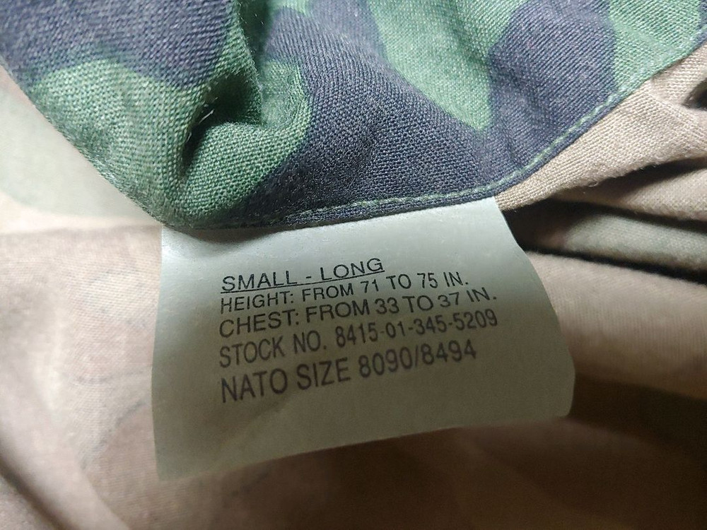 미군 공군 우드랜드 항공기 승무원 전투복 상의 텍달린 새제품 이미지