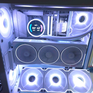 9800x3d 5080 고사양 화이트 pc 이미지