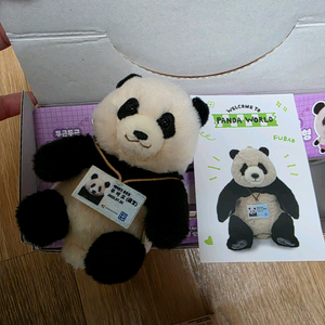 에버랜드 랜덤인형 바오패밀리 회사원중에서 푸바오 2종 일괄 우체국택포