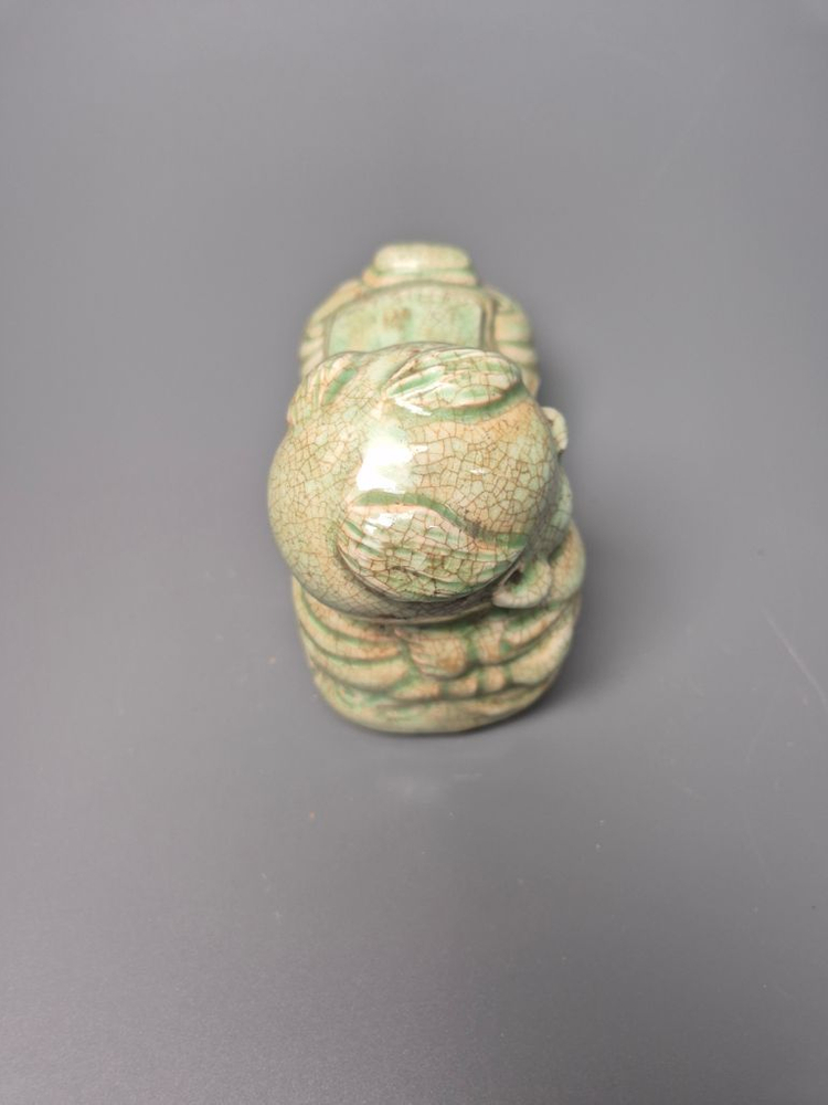 송대 청자 빙렬문 영아형 침 배게 중국도자기 골동품 고미술품 수집품 이미지