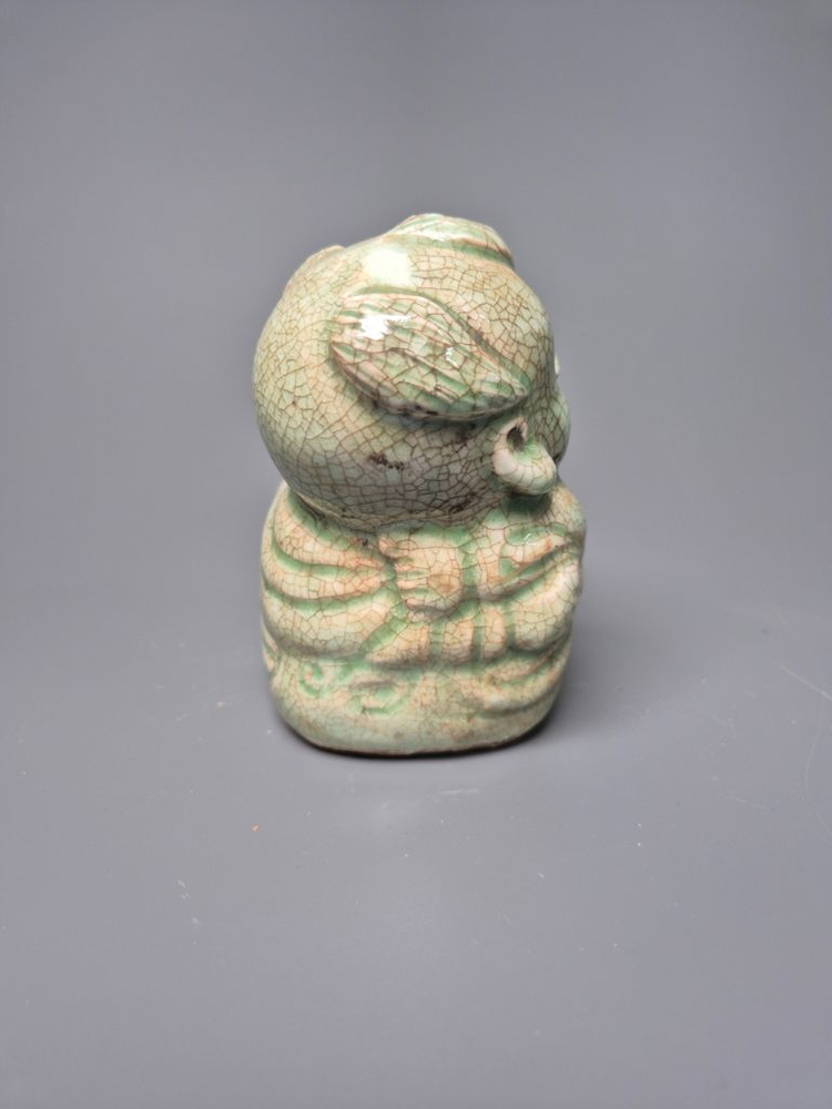 송대 청자 빙렬문 영아형 침 배게 중국도자기 골동품 고미술품 수집품 이미지