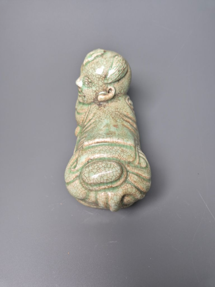 송대 청자 빙렬문 영아형 침 배게 중국도자기 골동품 고미술품 수집품 이미지