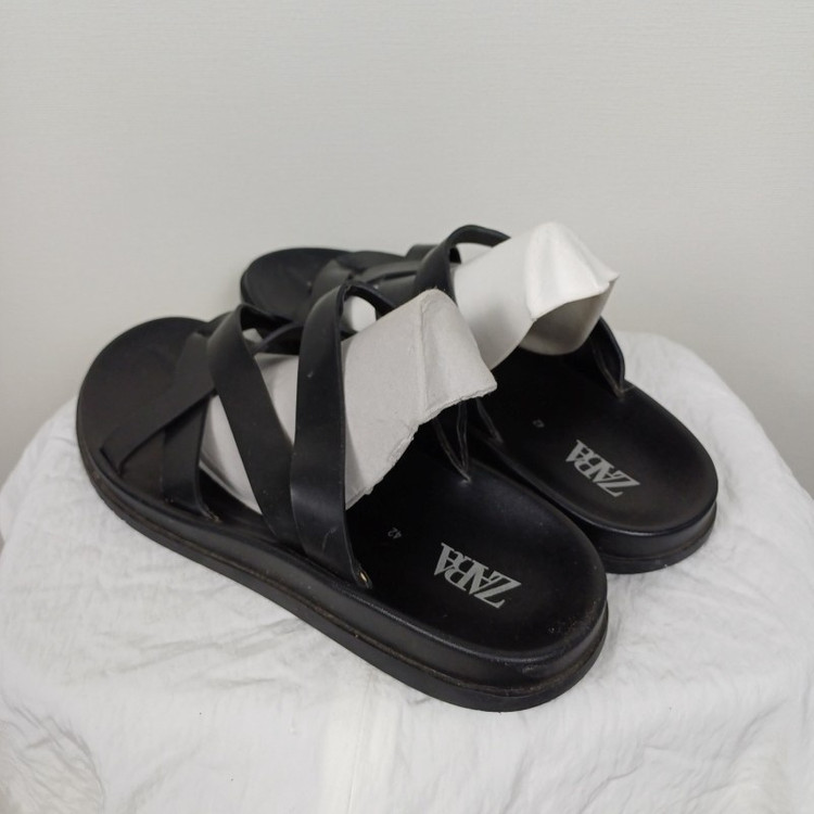 자라/블랙 여름 샌들 신발 42/라덴--2