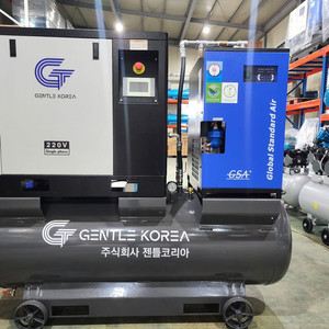 단상10마력 500리터 220v스크류 콤프레샤 올인원